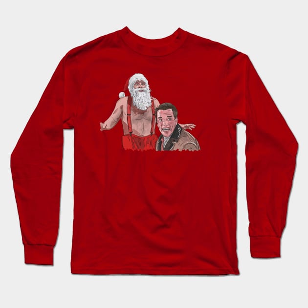 Jingle All the Way: Big Santa Long Sleeve T-Shirt by 51Deesigns